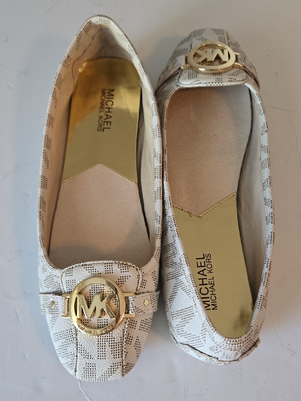 Michael Kors Flats Cream And Beige Size 10 - Picture 10 of 10
